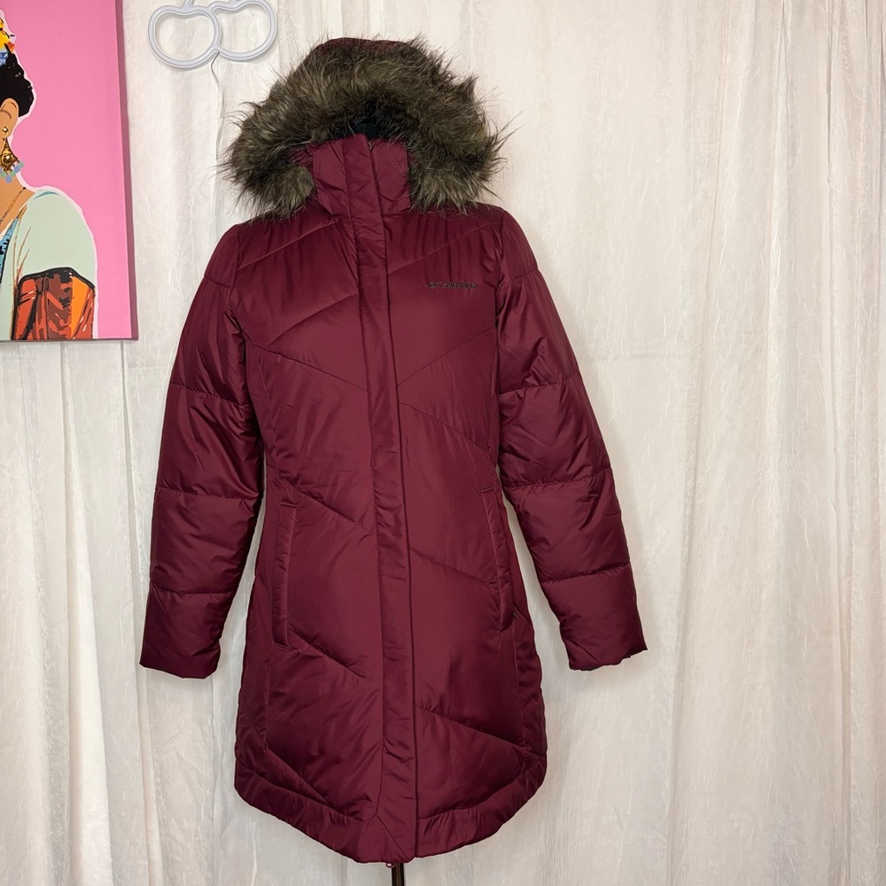 Columbia Snow Eclipse Mid Insulated Burgundy Jack… - image 2